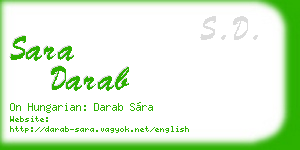sara darab business card